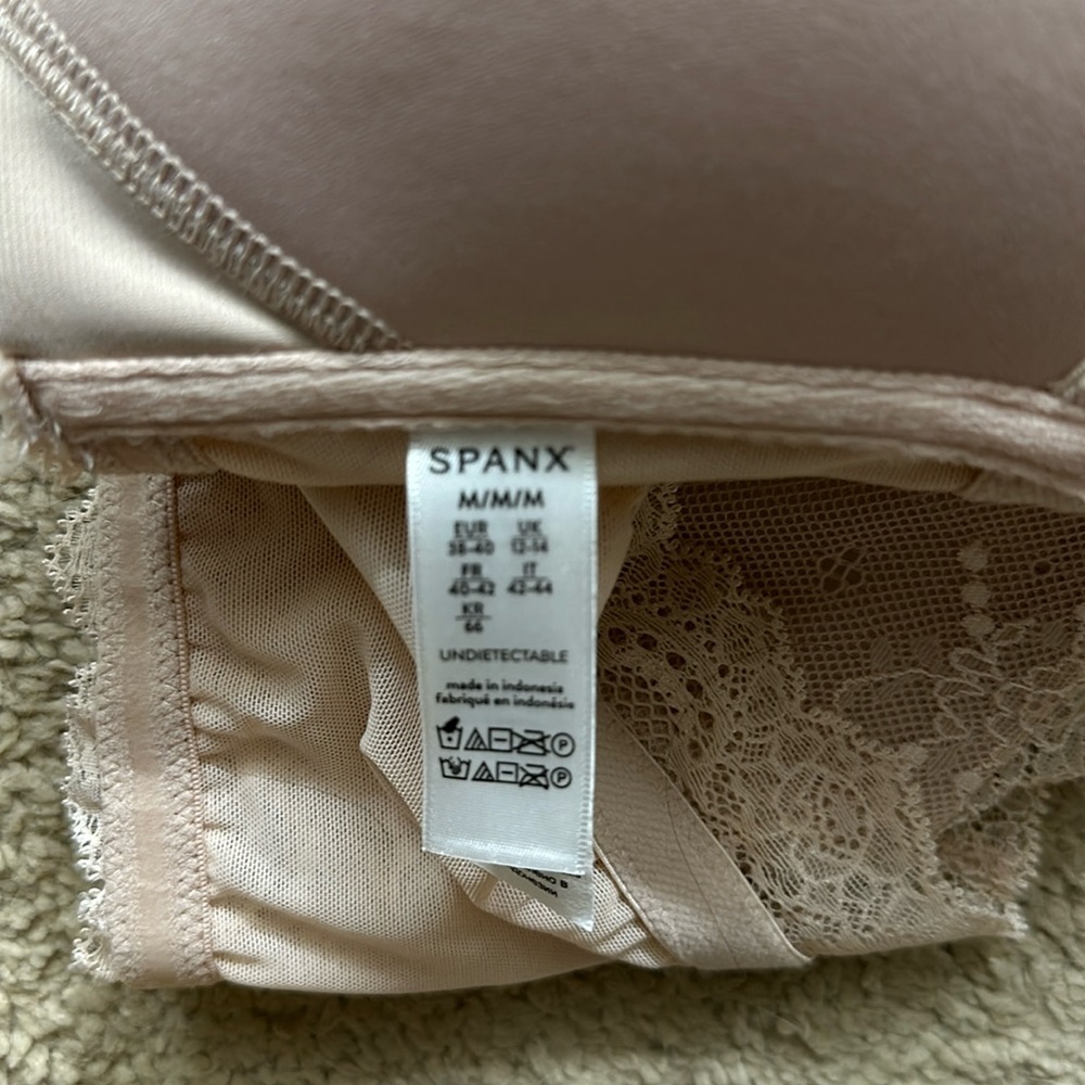 Spanx nude lace strapless bra